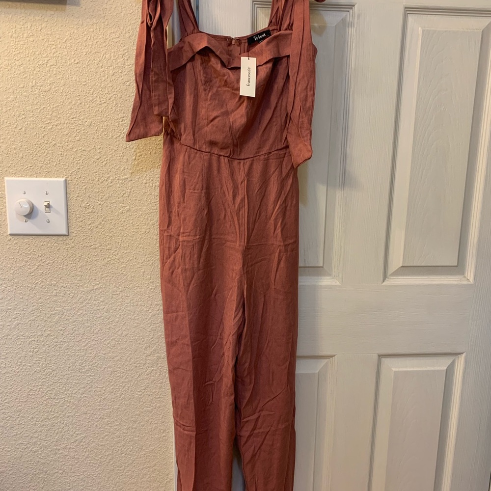 Francesca’s Tie Shoulder Jumpsuit - Picture 8 of 9